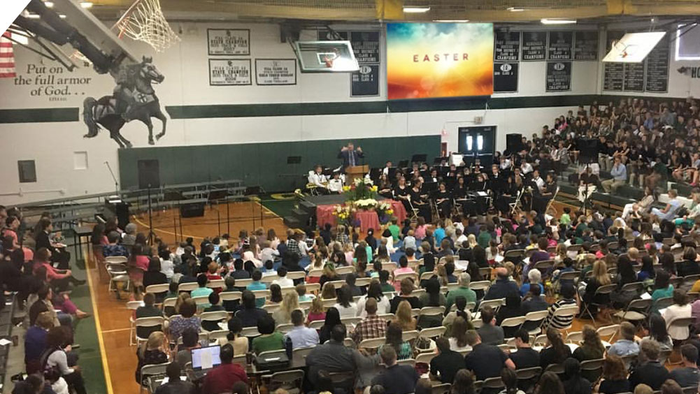 Easter Mass Church Service at Delaware County Christian School