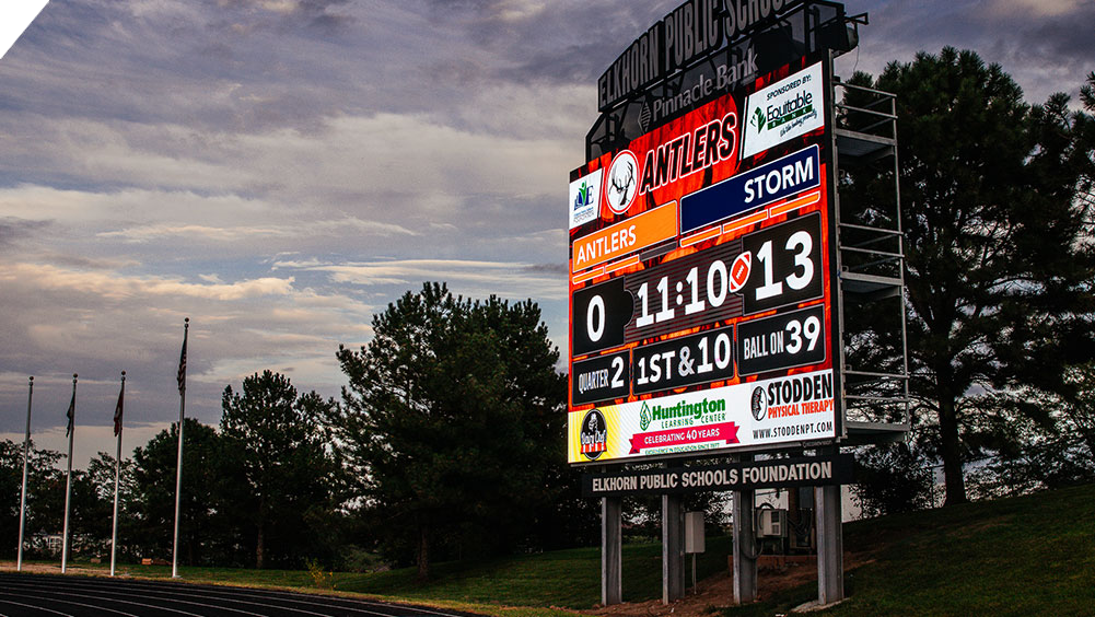 oW3426 Football LED Video Scoreboard at Elkhorn High School Stadium 2