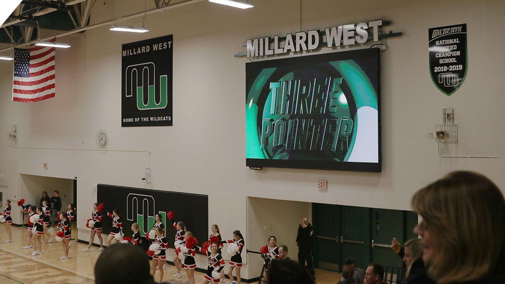 LED Basketball Video Scoreboard at Millard West High School 3