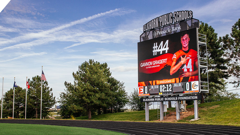 LED Football Video Scoreboard at Elkhorn High School