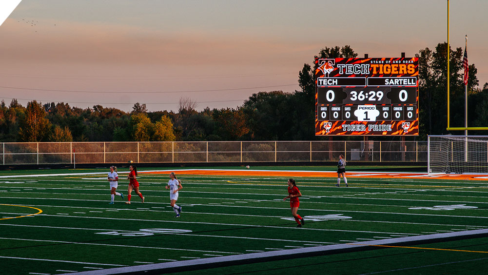 LED Soccer Video Scoreboard at Tech High School