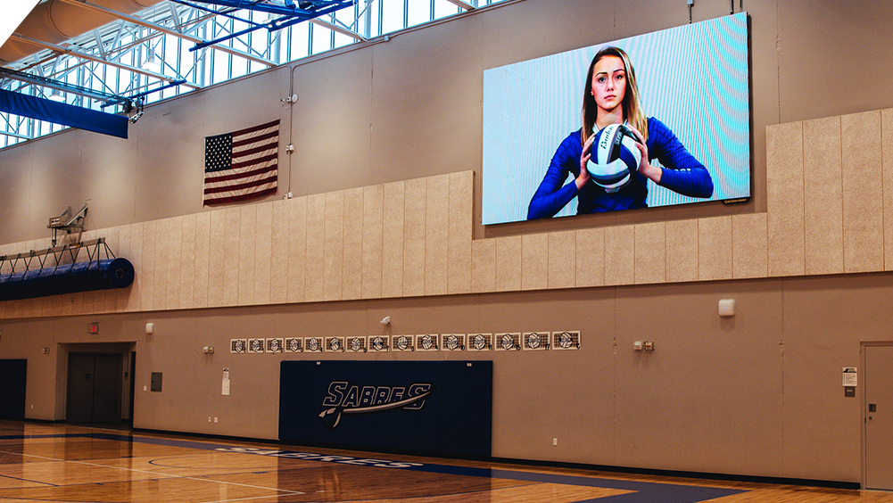 iB1810 Volleyball LED Video Scoreboard with Player Profile at Sartell High School